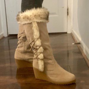 faux fur boots